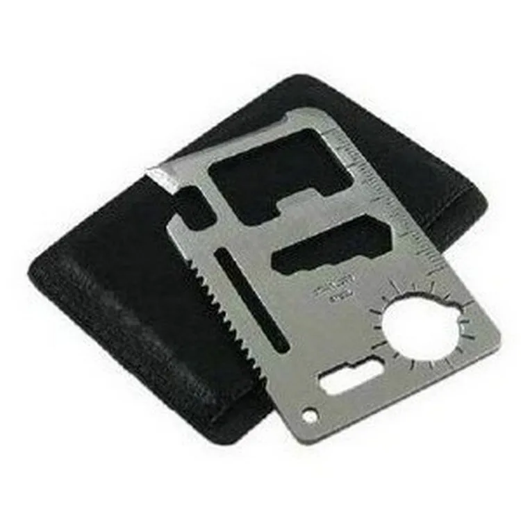 

Multi Tool 11 in 1 Wallet Thin Survival Pocket Credit Card Knife Card, Silver