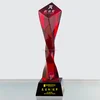 Twisted column crystal trophy year-end for custom color twist column title, the company annual glass awards souvenir prizes