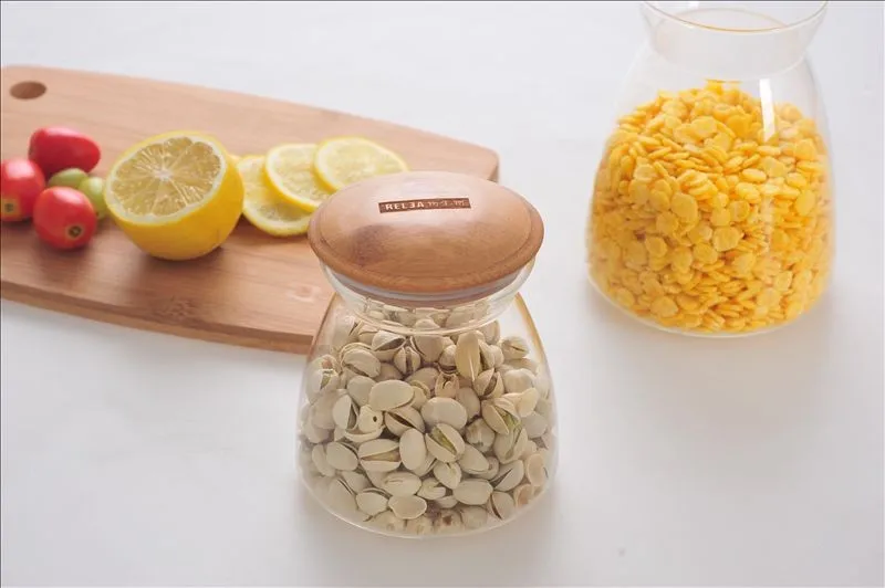 relea mushroom shaped borosilicate glass food container with