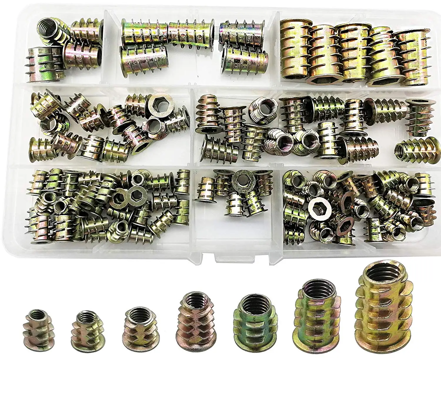 CSLU 106pcs Alloy Steel Socket Cap Screws Hex Head Bolt Assortment Kit with Box M4 M5 M6 M8 M10 Thread Metric Size Black Oxide Finish