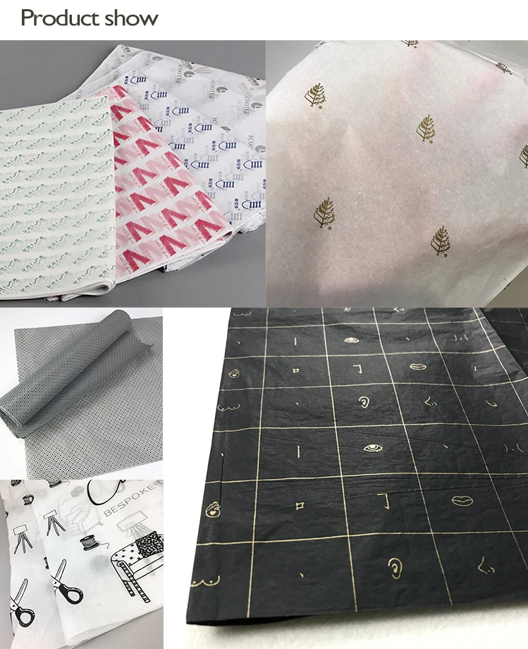 Customized printed tissue paper with company logo