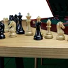 Metal Deluxe Wood Board Storage Chess Set