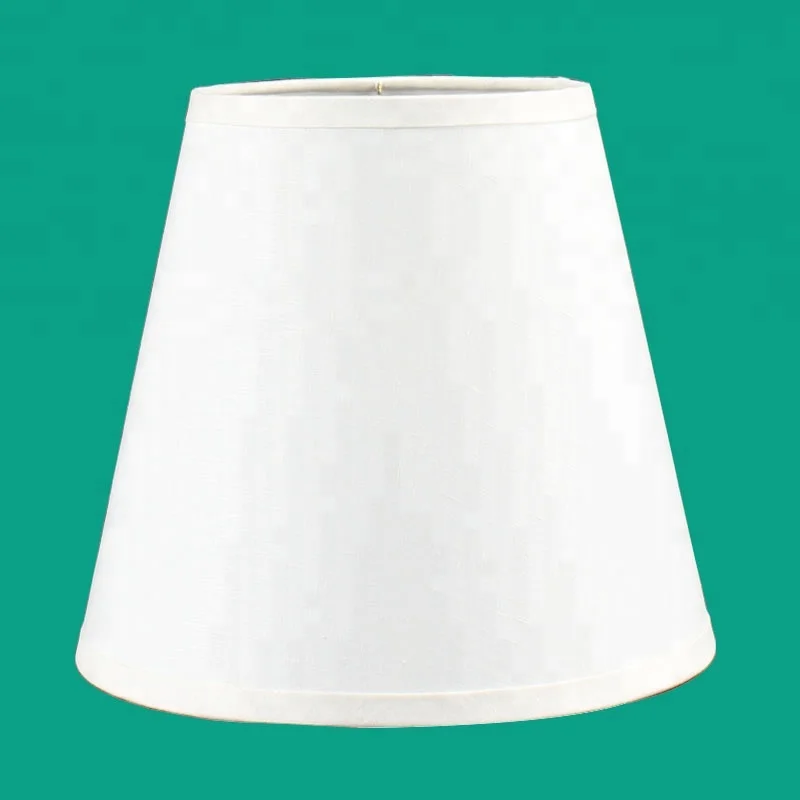 
White fabric lampshade with cylindrical linen for table lamp shade 