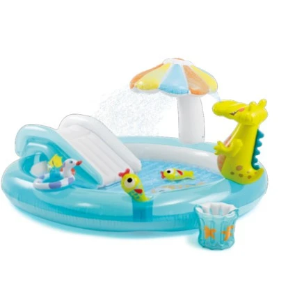 

inflatable water slides bouncy castles water slide Inflatable Dinoland Backyard Mini Water Park PLAYCENTER ALLIGATORE 203X173X89, Customized color