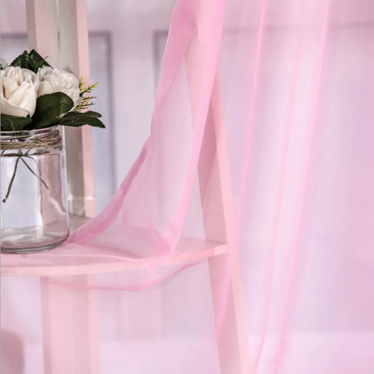 New style solid color polyester scarf window curtain for decoration