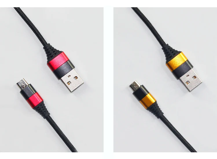 Nylon braided micro usb cable charger charging data sync cable