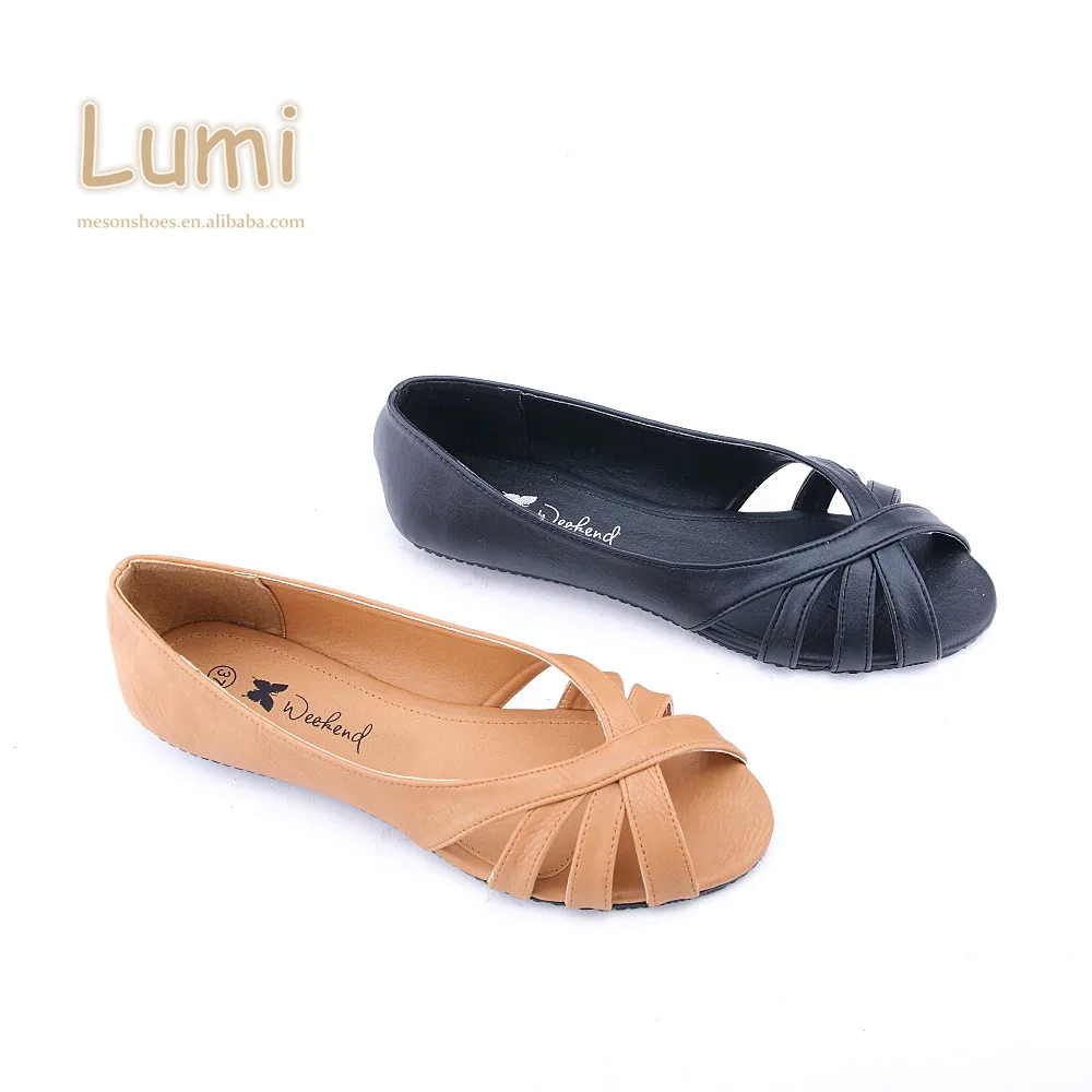 open toe flat pumps