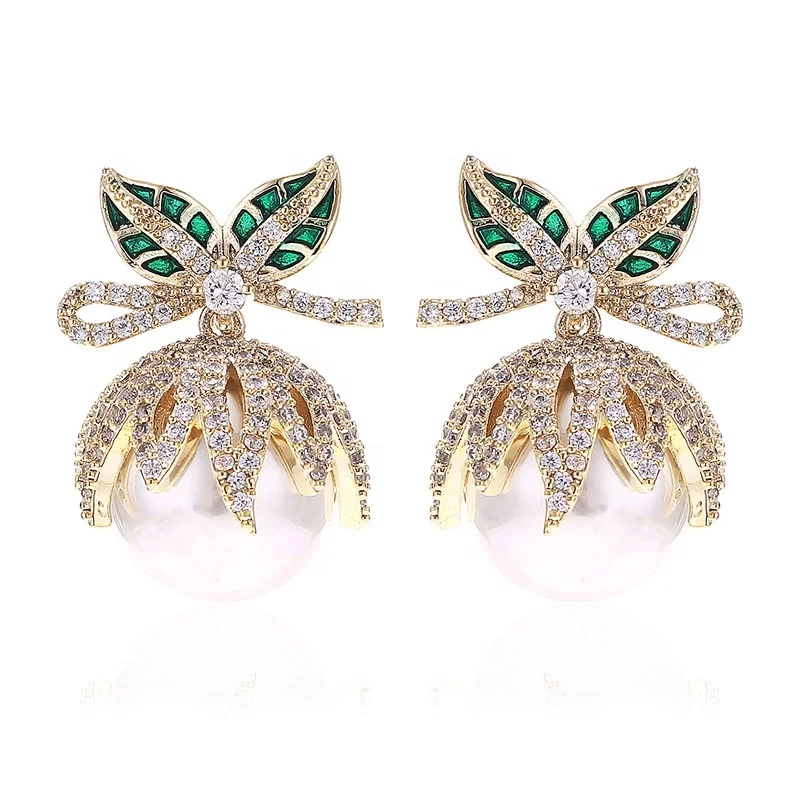 

2019 Jewelry Trends Korean Pearl Stud Earrings Women, Silver, gold