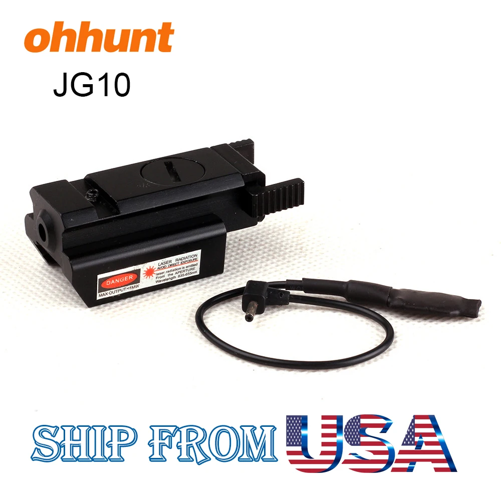 

Ohhunt JG10 20mm Picatinny Weaver Rail Tactical Combat Hunting Red Laser Sights, Black