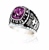 Wholesale price gemstone group custom signet class school ring