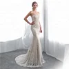 2018 New Style Wholesale Custom Made Plus Size Lace Bridal Wedding Dresses Mermaid Strapless White/Champagne Bridal Gowns