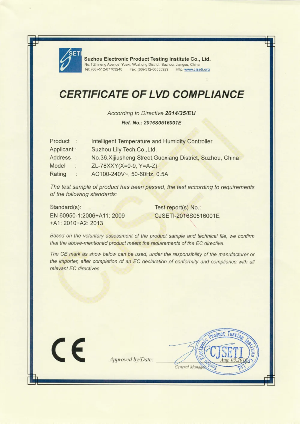 ZL-78XXY CE LVD W1000