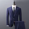 Classic England style one button formal men slim fit blazer 3 piece suit
