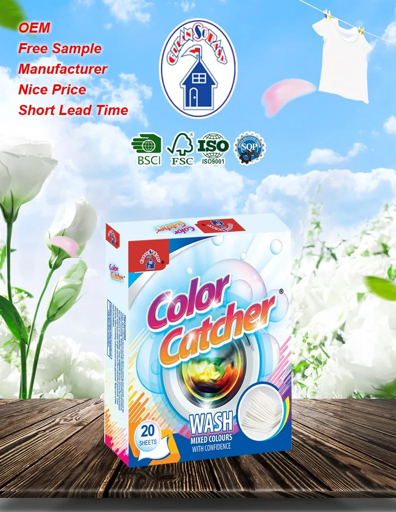 Fabric Absorbing Color Grabber Disposable Catcher Laundry Sheets - China  Disposable Colour Catcher and Prevent Fading price