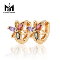 

18K gold plated fancy women earrings fashion jewelry hoop earrings for girls