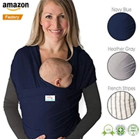 

Custom Design Logo Amazon Hot Lightweight Ergonomic 100% Organic Bamboo Stretchy Wearing Baby Nursing Carry Sling Wrap Carrier