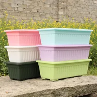 

long plastic flower pot garden vegetable box