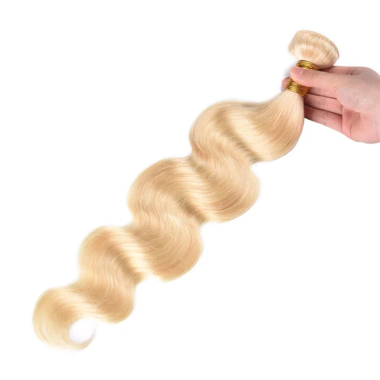 

Wholesale Virgin Hair Vendor 613# Peruvian Hair Weaves Wavy Body Wave Blonde Human Hair Bundles