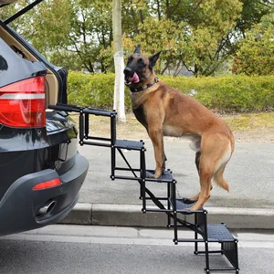 Image of Good quality popular adjustable height foldable dog ramp dog stairs