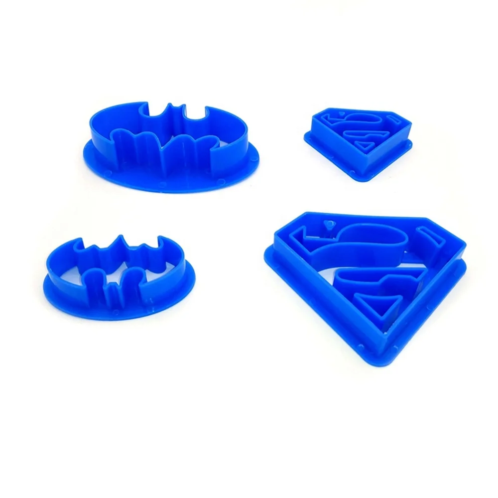 

Sweettreats 4Pcs/lot Cookie Cutters Super Hero Batman Superman Mould Fondant Cake Decoration Kitchen Baking Pastry Tools, N/a