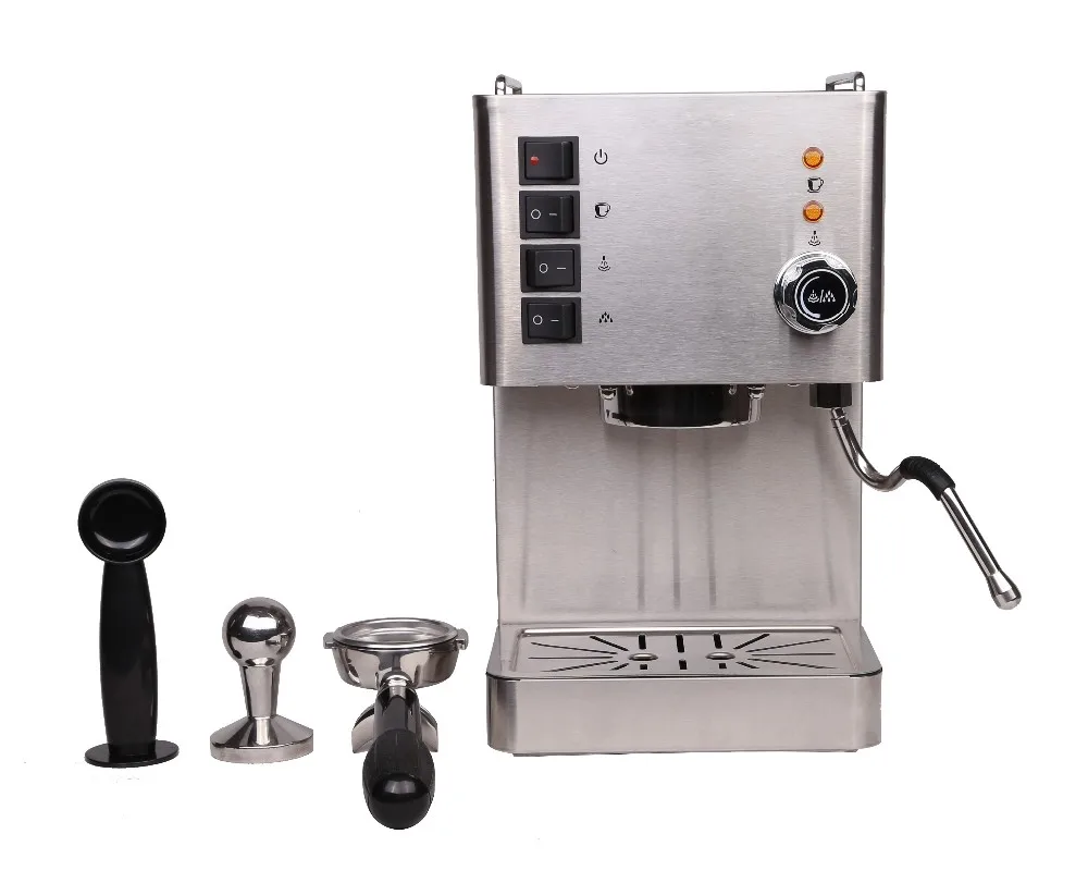 Semiautomatic Coffee Maker With 15 Bar Pressure Foaming Milk And