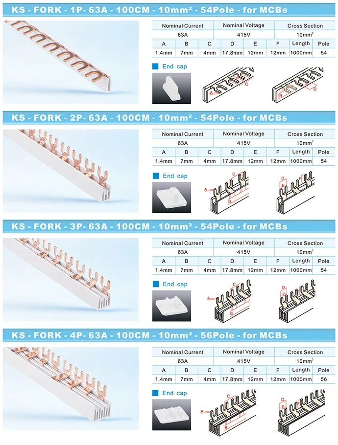 KASEEY Electric Busbar Reliable Pure Copper Terminal Blocks