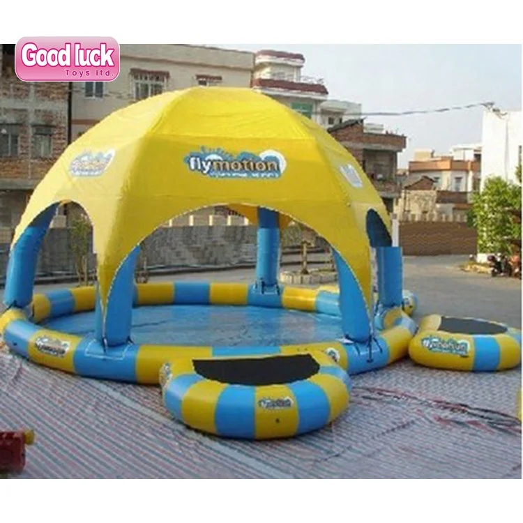 

Moderately priced backyard inflatable water park games water swimming pool with cover, As same as picture or as your request