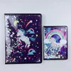 High quality A4 A5 Scholastic squishy gel liquid notebook journal diary with glitter