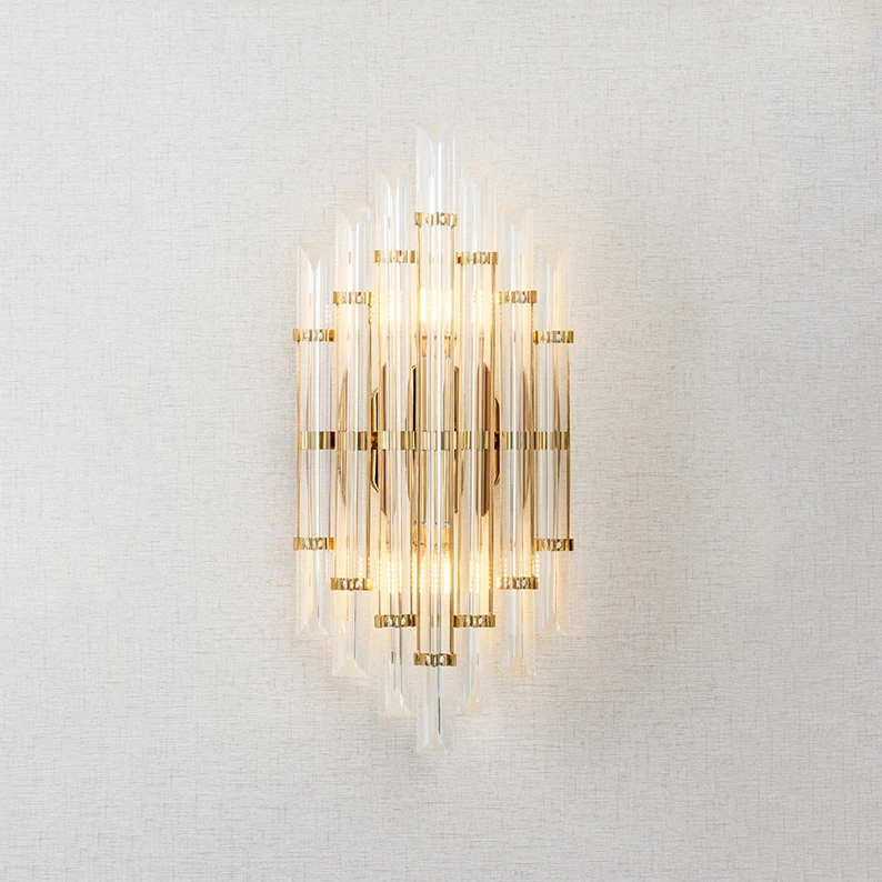 
Postmodern Crystal Stainless Steel Wall lamp Wall Light Wall Sconce For Foyer Bedroom Corridor 