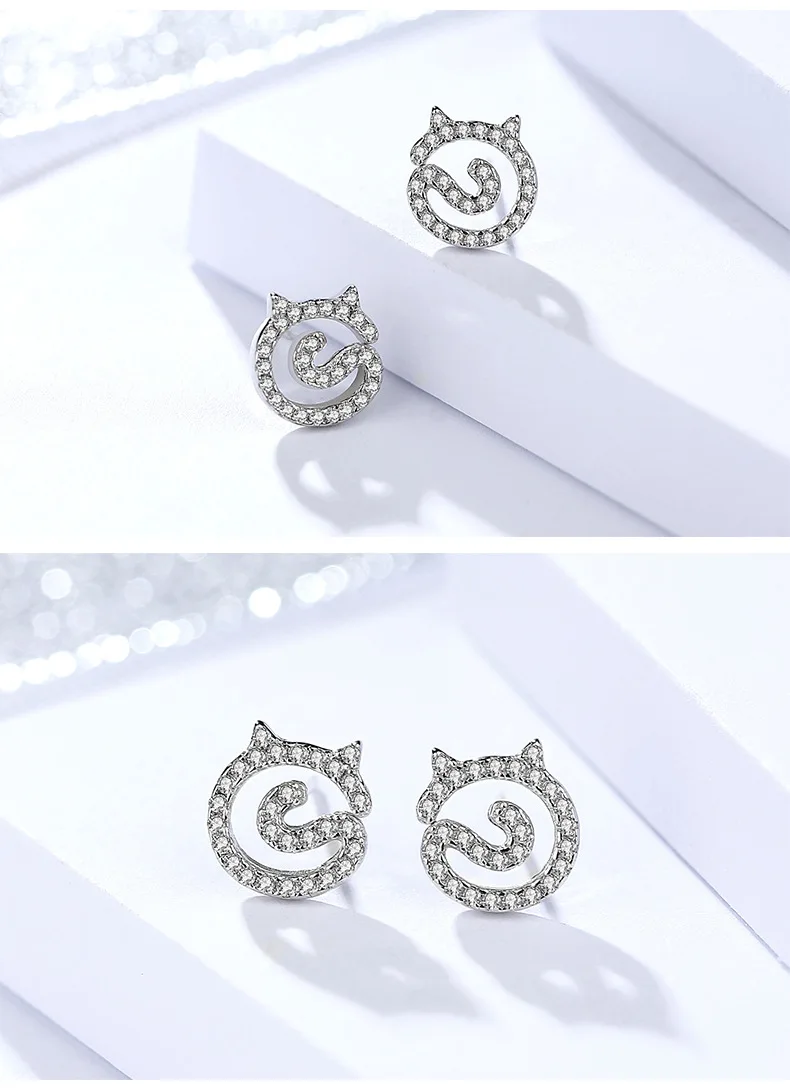 Baby Child Jewelry Lovely Cat Stud Earring Gps Tracker Earrings For
