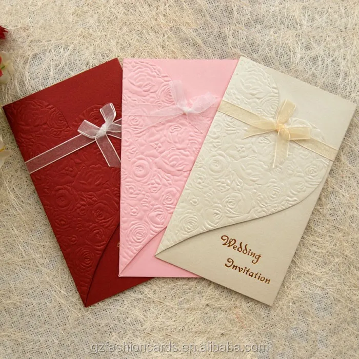 Red Pink Ivory Heart Shape Cheap Wedding Invitation Card Buy Cheap
