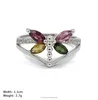 RXH-0978 925 Silver Ring with cz stones Butterfly Silver Ring Hong Kong Jewellery & Gem Fair
