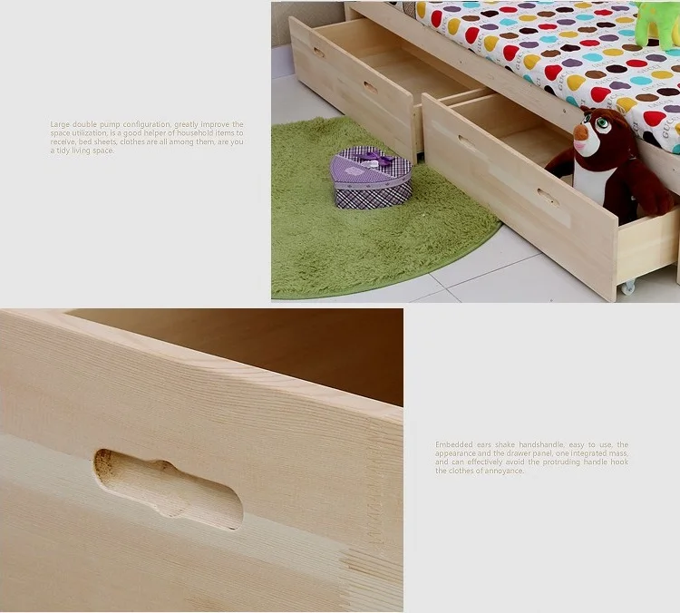 Low Height Wood Kids Single Bed Simple Modern Single Bed Children Bed