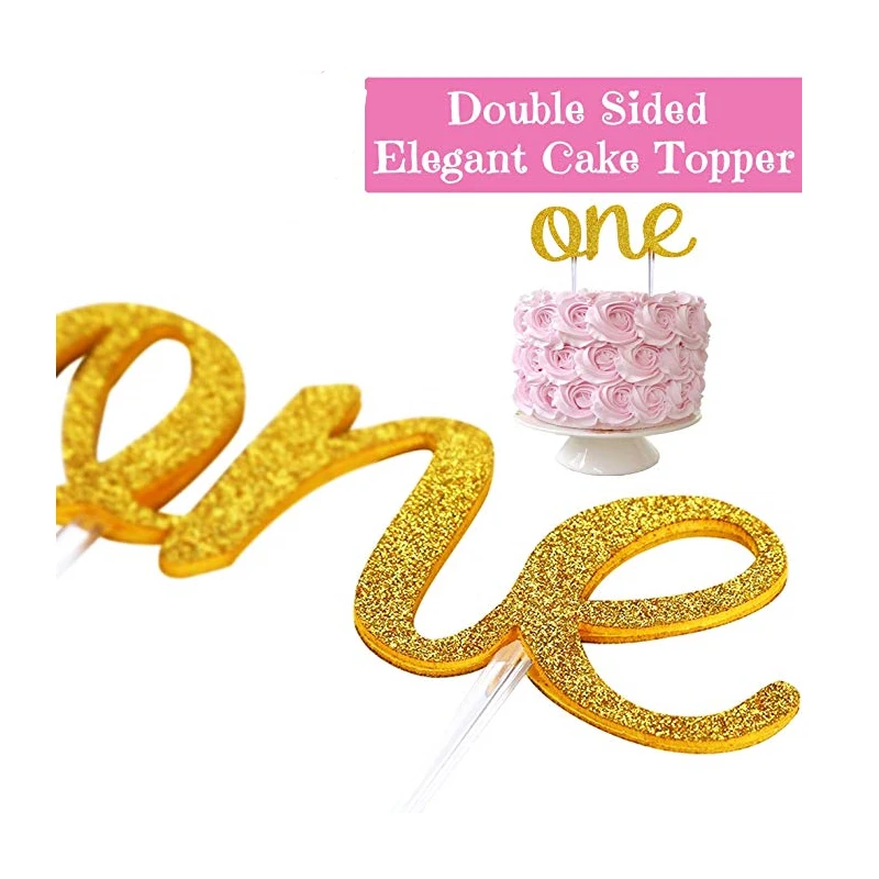 
1 year birthday party decoration baby girl set including banner aluminum foil latex balloon paper flower cake decoration tassel 