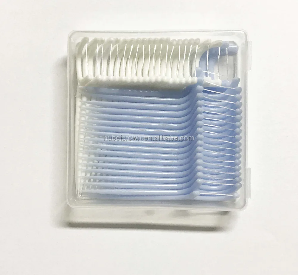 
approved Private label UHMWPE charcoal Thread Dental Waxed Plastic Blister card Professional OEM/ODM Flosspick 