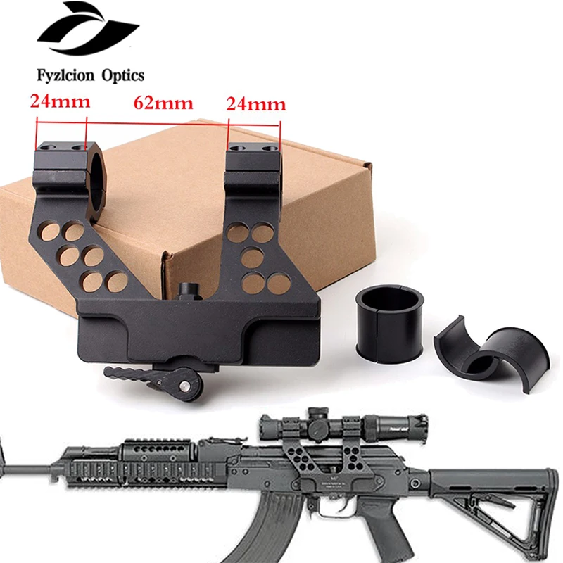 

New Arrival Hunting Quick Detach AK Side Rail Scope Mount with Integral 1 Inch 25mm/30mm Ring For AK47 Black