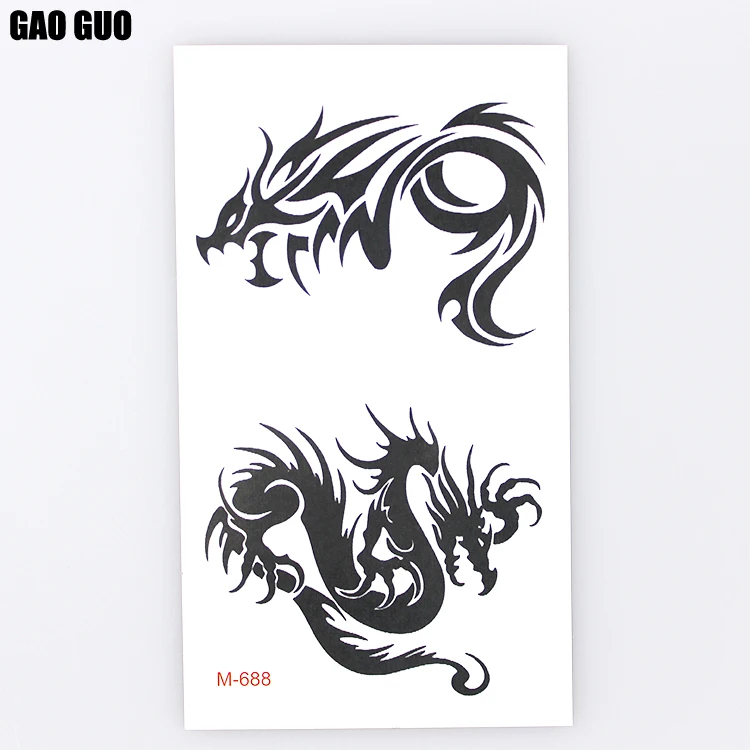 Illustration Of A Dragon For A Sticker Tribal Dragon Tattoo Design Dragon  Sticker Tribal Dragon For Tattoo Art Of Two Dragons Royalty Free SVG  Cliparts Vectors And Stock Illustration Image 125902237