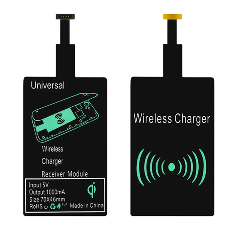 For wireless charger pad card qi wireless charger receiver for galaxy s5 mini size