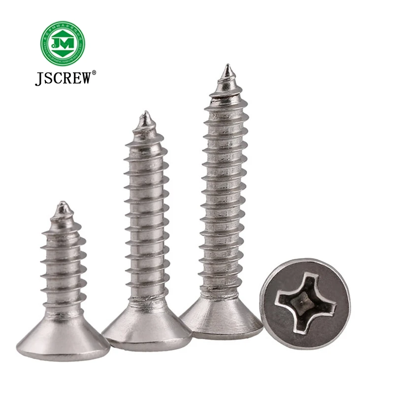 
Manufacturer wholesale screw China factory stainless steel flat head self tapping screw for chair 