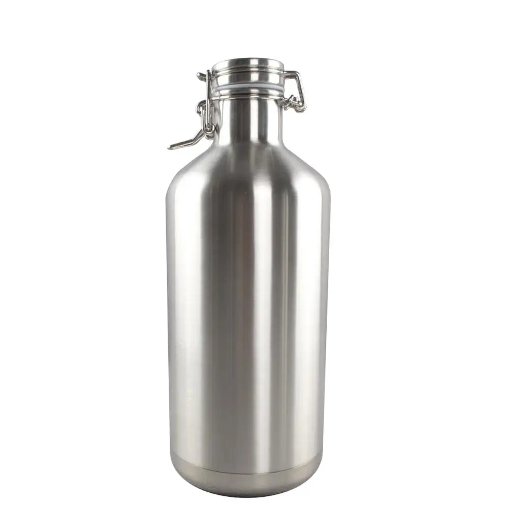 

64 oz stainless steel beer insulated growler keg, Sliver