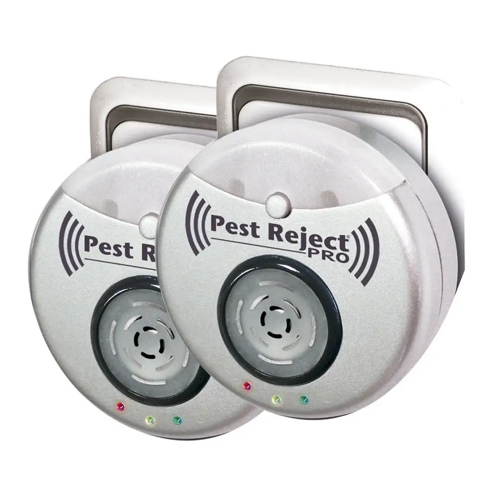 

LED Pest Control Light Insect Mosquito Mice Pest Bug Repeller Ultrasonic Pest Control Repeller, Silver/oem