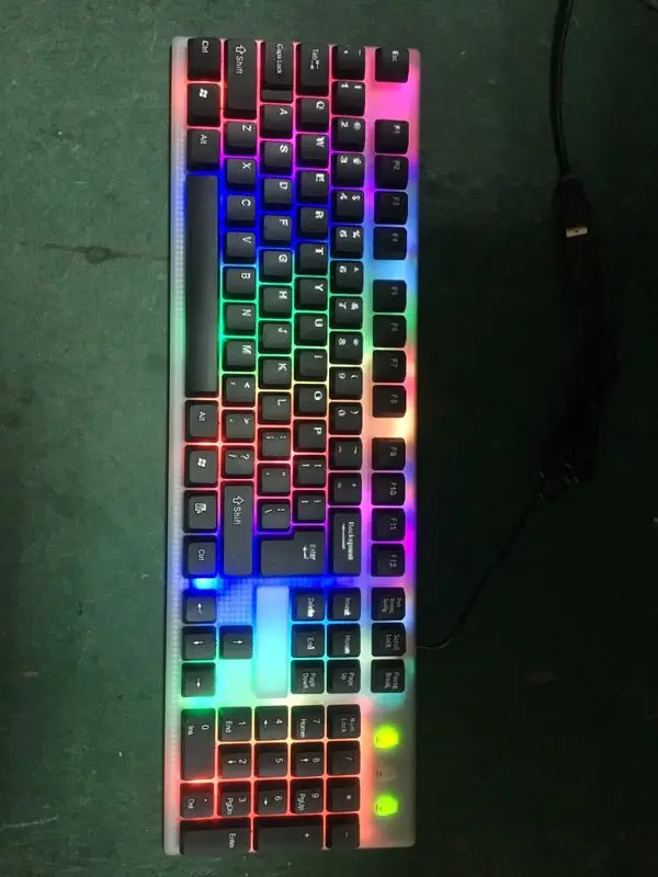 102 Keys Colored Usb Wired Keyboard Gaming Mechanical For Pc Gamer