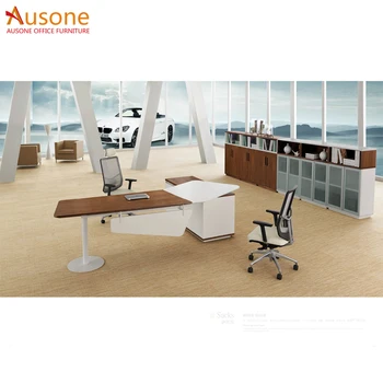 Elegant Light Walnut Mdf Curved Office Desk Buy Curved Office