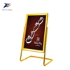 Hot selling Indoor and Outdoor L shape Hotel Lobby Stainless Steel Billboard Poster Display Stand