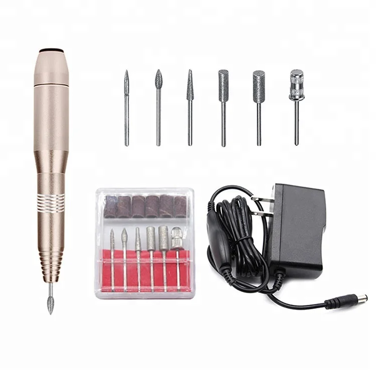 

Factory Price Low MOQ Manicure Portable Electric Nail Drill Machine, Silver / white/ red / champagne