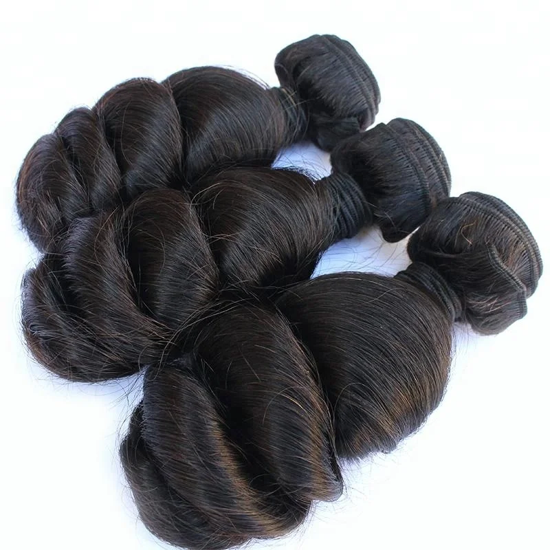 

9A Grade Malaysian Virgin Cuticle Aligned Loose Wave Human Hair, Natural black
