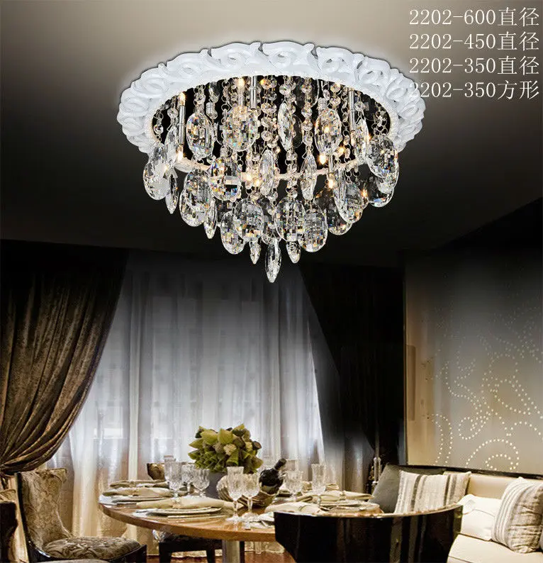 2014 new gypsum arrival K9 crystal ceiling light 12V G4 halogen lamp LED