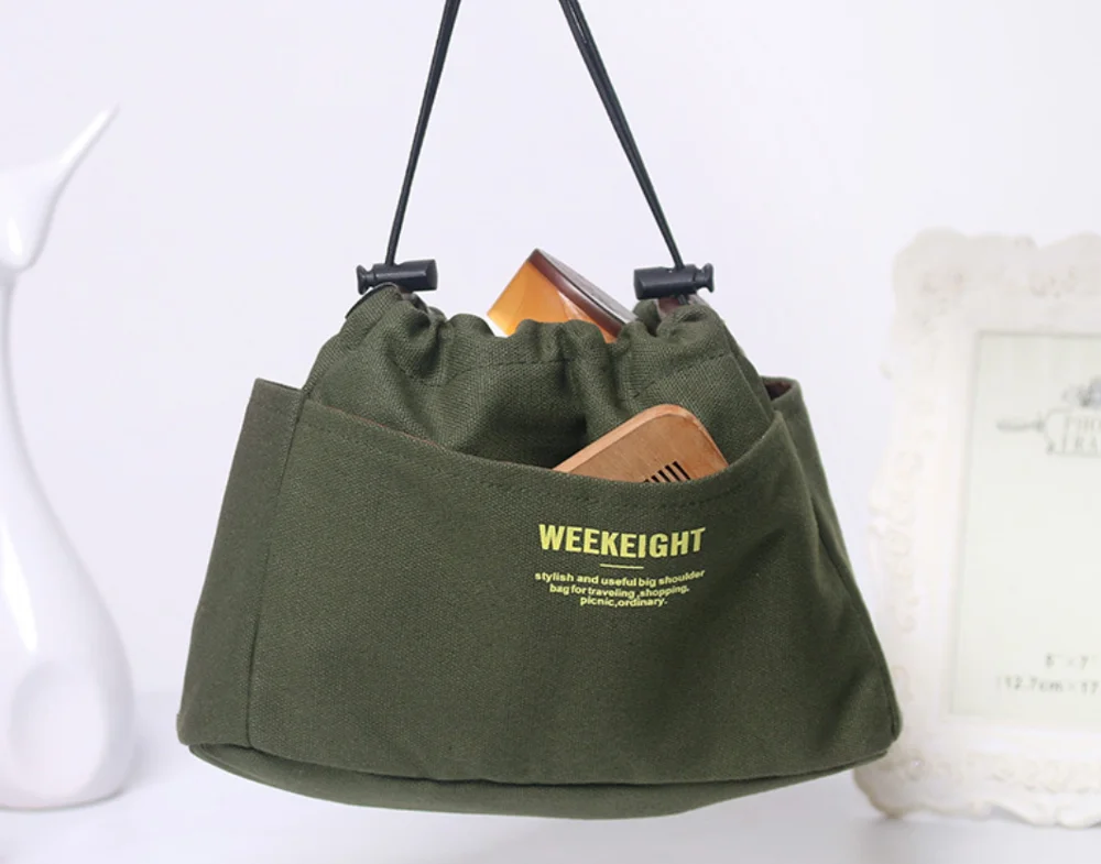 

fashion canvas organic cotton cosmetic bag, Custom made