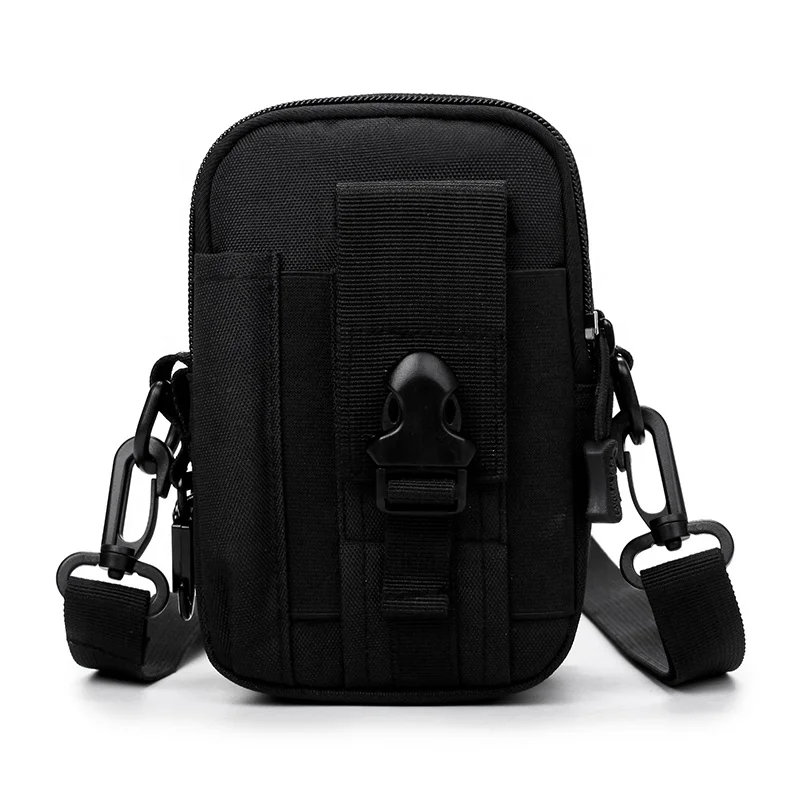 

Vertical Small Shoulder Sling Bag Outdoor Tool Sub Storage Bag Wearing Belt Pockets Messenger Pouch bag, Black army green camouflage python bag