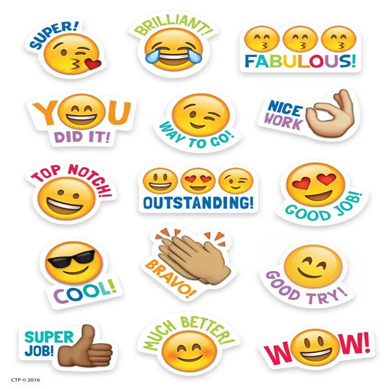 Gran Diversión Emoji Cara Pegatinas Profesor